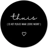 Label2X Muurcirkel thuis zwart