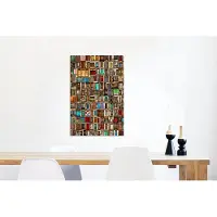 MuchoWow Wanddecoratie Metaal - Aluminium Schilderij Industrieel - Deuren - Kleurrijk - Collage - Architectuur - 40x60 cm - Dibond - Foto op aluminium - Industriële muurdecoratie - Voor de woonkamer/slaapkamer