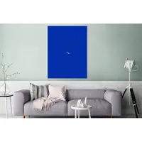 MuchoWow Wanddecoratie Metaal - Aluminium Schilderij Industrieel - Vintage - Blauw - Vrouw - 120x160 cm - Dibond - Foto op aluminium - Industriële muurdecoratie - Voor de woonkamer/slaapkamer