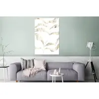 MuchoWow Wanddecoratie Metaal - Aluminium Schilderij Industrieel - Bladeren - Pastel - Design - 120x180 cm - Dibond - Foto op aluminium - Industriële muurdecoratie - Voor de woonkamer/slaapkamer