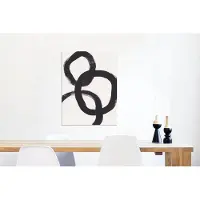 MuchoWow Wanddecoratie Metaal - Aluminium Schilderij Industrieel - Abstract - Vormen - Zwart - Cirkels - 60x80 cm - Dibond - Foto op aluminium - Industriële muurdecoratie - Voor de woonkamer/slaapkamer