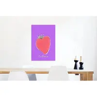 MuchoWow Wanddecoratie Metaal - Aluminium Schilderij Industrieel - Aardbei - Fruit - Quotes - 40x60 cm - Dibond - Foto op aluminium - Industriële muurdecoratie - Voor de woonkamer/slaapkamer