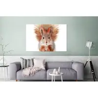 MuchoWow Wanddecoratie Metaal - Aluminium Schilderij Industrieel - Eekhoorn - Dieren - Natuur - Oranje - Wit - 180x120 cm - Dibond - Foto op aluminium - Industriële muurdecoratie - Voor de woonkamer/slaapkamer