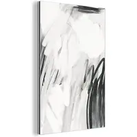 MuchoWow Wanddecoratie Metaal - Aluminium Schilderij Industrieel - Kunst - Zwart - Wit - Grijs - 120x180 cm - Dibond - Foto op aluminium - Industriële muurdecoratie - Voor de woonkamer/slaapkamer