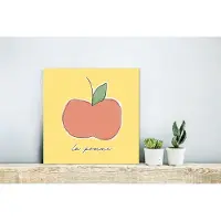 MuchoWow Wanddecoratie Metaal - Aluminium Schilderij Industrieel - Appel - Fruit - Tekst - 20x20 cm - Dibond - Foto op aluminium - Industriële muurdecoratie - Voor de woonkamer/slaapkamer
