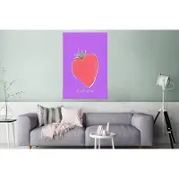 MuchoWow Wanddecoratie Metaal - Aluminium Schilderij Industrieel - Aardbei - Fruit - Quotes - 120x180 cm - Dibond - Foto op aluminium - Industriële muurdecoratie - Voor de woonkamer/slaapkamer