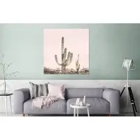 MuchoWow Wanddecoratie Metaal - Aluminium Schilderij Industrieel - Cactus - Groen - Natuur - Planten - 90x90 cm - Dibond - Foto op aluminium - Industriële muurdecoratie - Voor de woonkamer/slaapkamer