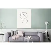 MuchoWow Wanddecoratie Metaal - Aluminium Schilderij Industrieel - Tekst - Vrouwen - Line art - Quotes - 120x160 cm - Dibond - Foto op aluminium - Industriële muurdecoratie - Voor de woonkamer/slaapkamer