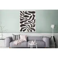 MuchoWow Wanddecoratie Metaal - Aluminium Schilderij Industrieel - Bladeren - Plant - Pastel - Zwart - 120x160 cm - Dibond - Foto op aluminium - Industriële muurdecoratie - Voor de woonkamer/slaapkamer