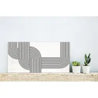 MuchoWow Wanddecoratie Metaal - Aluminium Schilderij Industrieel - Kunst - Zwart - Wit - 40x20 cm - Dibond - Foto op aluminium - Industriële muurdecoratie - Voor de woonkamer/slaapkamer