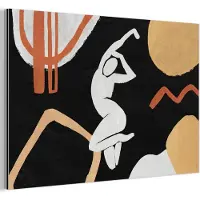 MuchoWow Wanddecoratie Metaal - Aluminium Schilderij Industrieel - Vrouw - Figuur - Kunst - 180x120 cm - Dibond - Foto op aluminium - Industriële muurdecoratie - Voor de woonkamer/slaapkamer