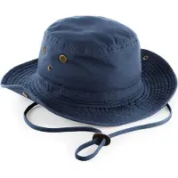 Beechfield Outback hoed - Bucket hat - Vissershoedje - Safari - Dames en heren - Navy blauw
