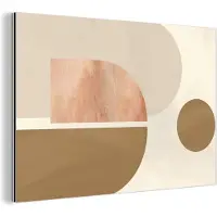 MuchoWow Wanddecoratie Metaal - Aluminium Schilderij Industrieel - Roze - Design - Abstract - 180x120 cm - Dibond - Foto op aluminium - Industriële muurdecoratie - Voor de woonkamer/slaapkamer