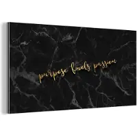 MuchoWow Wanddecoratie Metaal - Aluminium Schilderij Industrieel - Quotes - Motivatie - Goud - Marmer - 80x40 cm - Dibond - Foto op aluminium - Industriële muurdecoratie - Voor de woonkamer/slaapkamer