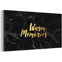 MuchoWow Wanddecoratie Metaal - Aluminium Schilderij Industrieel - Quote - Goud - Marmer - 160x80 cm - Dibond - Foto op aluminium - Industriële muurdecoratie - Voor de woonkamer/slaapkamer