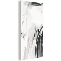 MuchoWow Wanddecoratie Metaal - Aluminium Schilderij Industrieel - Kunst - Zwart - Wit - Abstract - 20x40 cm - Dibond - Foto op aluminium - Industriële muurdecoratie - Voor de woonkamer/slaapkamer