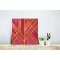 MuchoWow Wanddecoratie Metaal - Aluminium Schilderij Industrieel - Goud - Design - Luxe - 20x20 cm - Dibond - Foto op aluminium - Industriële muurdecoratie - Voor de woonkamer/slaapkamer