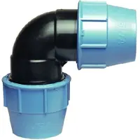 Unidelta PE knie klemkoppeling 90°, 75 x 75 mm