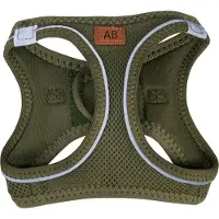 Animal Boulevard - Air-mesh Harnas - Hond - Groen - Maat: S 4-7kg nek max 34 cm - romp max 44 cm - reflecterend