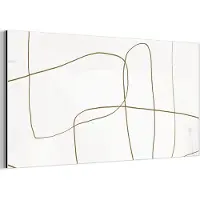 MuchoWow Wanddecoratie Metaal - Aluminium Schilderij Industrieel - Abstract - Bruin - Lijn - 40x20 cm - Dibond - Foto op aluminium - Industriële muurdecoratie - Voor de woonkamer/slaapkamer