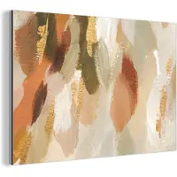 MuchoWow Wanddecoratie Metaal - Aluminium Schilderij Industrieel - Kunst - Verf - Rood - 180x120 cm - Dibond - Foto op aluminium - Industriële muurdecoratie - Voor de woonkamer/slaapkamer