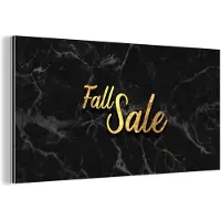 MuchoWow Wanddecoratie Metaal - Aluminium Schilderij Industrieel - Sale - Herfst - Goud - Marmer - 80x40 cm - Dibond - Foto op aluminium - Industriële muurdecoratie - Voor de woonkamer/slaapkamer