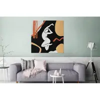 MuchoWow Wanddecoratie Metaal - Aluminium Schilderij Industrieel - Vrouw - Figuur - Abstract - 90x90 cm - Dibond - Foto op aluminium - Industriële muurdecoratie - Voor de woonkamer/slaapkamer