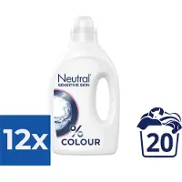Neutral Vloeibaar Wasmiddel Kleur 1 liter - Voordeelverpakking 12 stuks