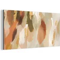 MuchoWow Wanddecoratie Metaal - Aluminium Schilderij Industrieel - Verf - Rood - Goud - 80x40 cm - Dibond - Foto op aluminium - Industriële muurdecoratie - Voor de woonkamer/slaapkamer