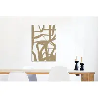 MuchoWow Wanddecoratie Metaal - Aluminium Schilderij Industrieel - Bruin - Wit - Kunst - 60x90 cm - Dibond - Foto op aluminium - Industriële muurdecoratie - Voor de woonkamer/slaapkamer
