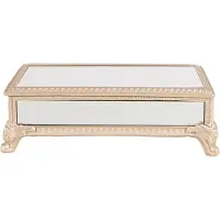 Clayre & Eef Sieradendoos 21x11x7 cm Beige Polyresin Rechthoek Juwelendoos Beige Juwelendoos