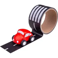 Bigjigs Snelweg tape met autootje - Willekeurig geleverd