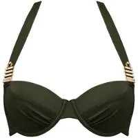Marlies Dekkers Royal Navy Seaweed Green Plunge Balcony Bikini Top Maat: 70F | Bikini's Outlet | Dames | Groen