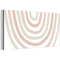 MuchoWow Wanddecoratie Metaal - Aluminium Schilderij Industrieel - Regenboog - Design - Pastel - 120x60 cm - Dibond - Foto op aluminium - Industriële muurdecoratie - Voor de woonkamer/slaapkamer