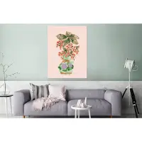 MuchoWow Wanddecoratie Metaal - Aluminium Schilderij Industrieel - Bloemen - Vaas - Planten - Pastel - 90x120 cm - Dibond - Foto op aluminium - Industriële muurdecoratie - Voor de woonkamer/slaapkamer