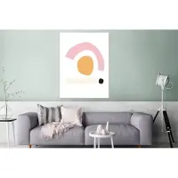 MuchoWow Wanddecoratie Metaal - Aluminium Schilderij Industrieel - Geometrische vormen - Minimalisme - Pastel - 90x120 cm - Dibond - Foto op aluminium - Industriële muurdecoratie - Voor de woonkamer/slaapkamer