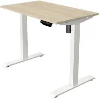 Kerkmann Büromöbelfabrik Move 1 Zit-sta-bureau Rechthoekig Ahorn T-Voet 1.000 (B) x 600 (D) x 1.230 (H) mm Melamine, staal