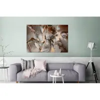 MuchoWow Wanddecoratie Metaal - Aluminium Schilderij Industrieel - Grijs - Goud - Marmer - Marmerlook - 120x80 cm - Dibond - Foto op aluminium - Industriële muurdecoratie - Voor de woonkamer/slaapkamer