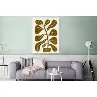 MuchoWow Wanddecoratie Metaal - Aluminium Schilderij Industrieel - Plant - Bloem - Pastel - Bladeren - 90x120 cm - Dibond - Foto op aluminium - Industriële muurdecoratie - Voor de woonkamer/slaapkamer