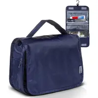 ForDig Toilettas Blauw - Hanging Toilet Reis Tas met Haak - Hangend Make-Up Etui Organizer voor Toiletartikelen -