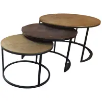 Starfurn Salontafel Set van 3 Xaro Rond Goud