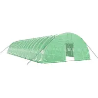 vidaXL Kas met stalen frame, groen, 108 m², 18x6x2,85 m