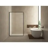 Wiesbaden Square inloopdouche 1100 x 2000 x 10 mm nano helder glas/mat zwart