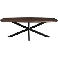 LivingFurn eetkamertafel jesper danish oval brown 210cm mangohout