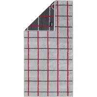 Cawö Handdoek Noblesse Square Karo Platin (Set van 3)