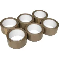 Kortpack - PVC-tape - 48mm x 66mtr - Bruin - 6 Rollen per verpakking - Lang houdbaar - Uitstekende plakkracht - (020.0451)