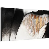 MuchoWow Wanddecoratie Metaal - Aluminium Schilderij Industrieel - Goud - Abstract - Design - 160x80 cm - Dibond - Foto op aluminium - Industriële muurdecoratie - Voor de woonkamer/slaapkamer