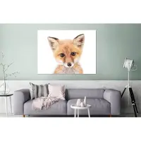 MuchoWow Wanddecoratie Metaal - Aluminium Schilderij Industrieel - Vos - Dieren - Oranje - Natuur - 120x90 cm - Dibond - Foto op aluminium - Industriële muurdecoratie - Voor de woonkamer/slaapkamer