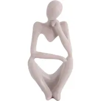 PT Living Decoratie Statue Wondering Polyresin Light Grey