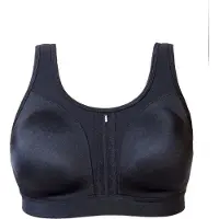 Q-Linn High impact Sport BH (zonder beugel) Cannes, Black / zwart, maat: 105C